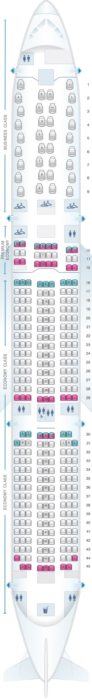 Seat Map Air France Airbus A350 900 | SeatMaestro