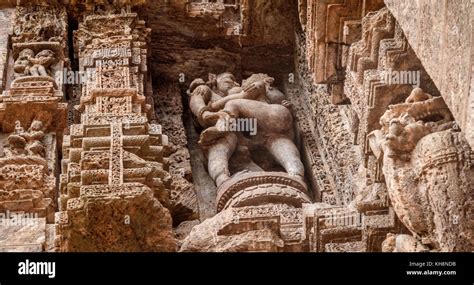 Stone carving at Konark Sun temple, Puri Stock Photo - Alamy