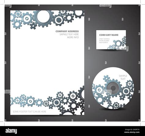 Design template set - business card, cd, paper Stock Vector Image & Art ...