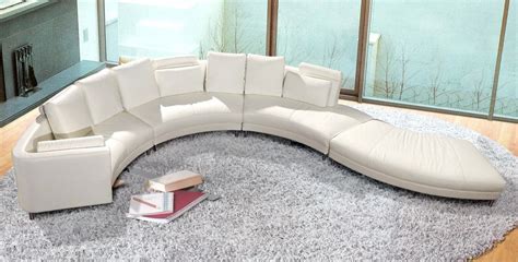 Modern Style Curved Leather Sectional Sofa 4 Pieces. Model: LF-4522-WH ...