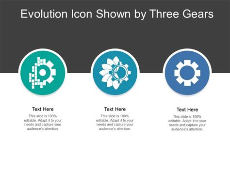 Evolution Icon Shown By Three Gears | Presentation PowerPoint Diagrams ...