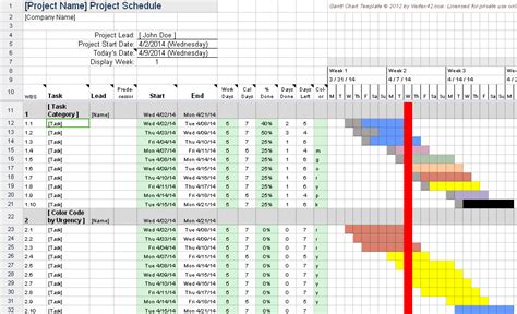 Excel Sheet to Make a Gantt Chart in Microsoft Excel 2013