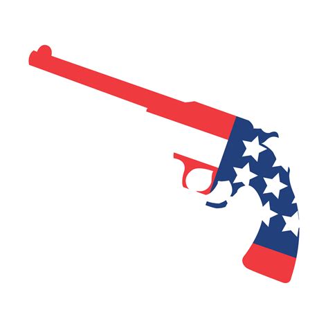 America Flag Print Gun 22106058 Vector Art at Vecteezy