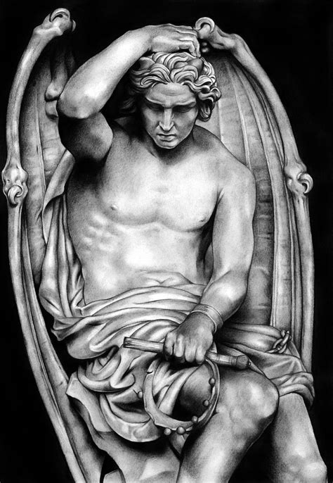 Lucifer drawing | Statue tattoo, Archangel tattoo, Tatoo designs