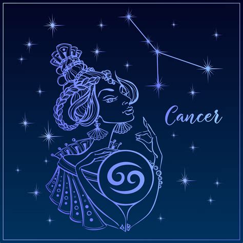 Zodiac sign Cancer as a beautiful girl. The Constellation Of Cancer ...