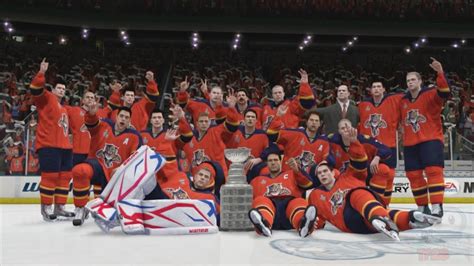 NHL 14 - Florida Panthers Stanley Cup Championship Celebration - YouTube