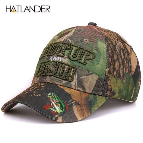 Hatlander Outdoor Camouflage Caps Summer Sun Fishing Hat Sport Curved ...