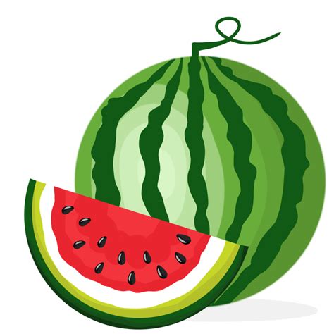 Watermelon illustration design half, slices, with seed. 14059357 PNG