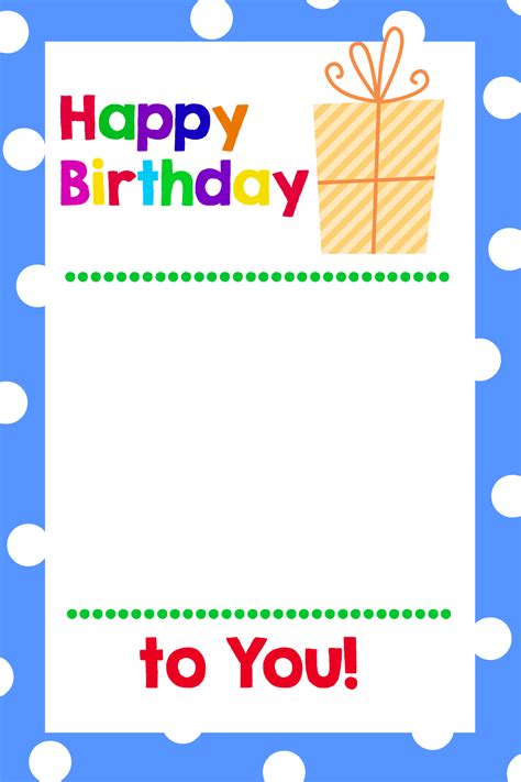 Printable Birthday Gift Card Holders - Crazy Little Projects