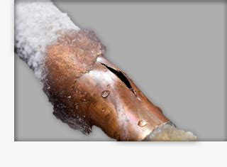 Burst Frozen pipe repair thawing Stratford Bridgeport Milford Trumbull