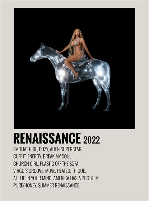 renaissance album poster 🐎 | Music album art, Album cover art, Beyonce