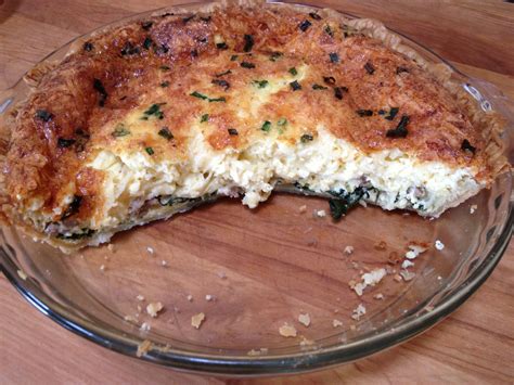 Quiche on Christmas! spicy Italian sausage, applewood bacon and spinach ...