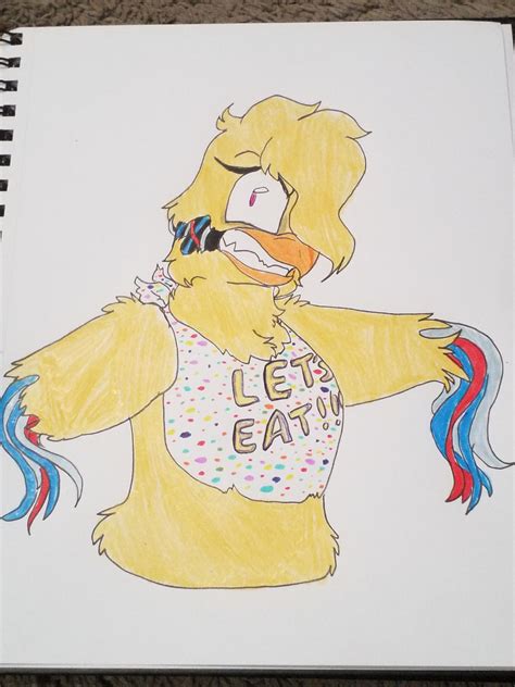 Withered Chica drawing by kattren on DeviantArt