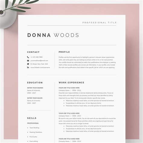 Google Docs Resume Template Resume Template Resume Template - Etsy ...