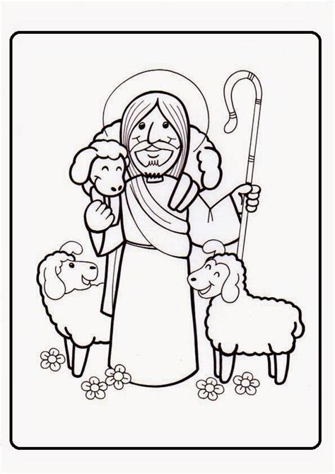 Desenho De Jesus Bom Pastor Para Colorir Tudodesenhos | Images and ...