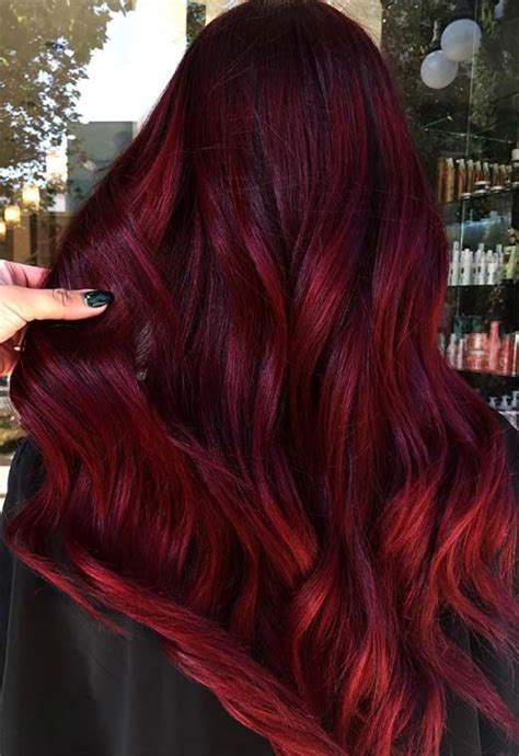 wine red hair color images - Josue Lund