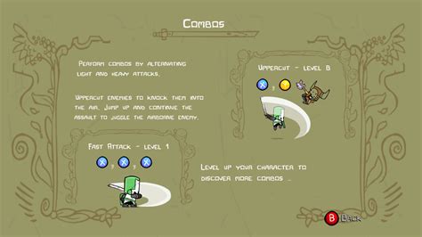 Combos - Castle Crashers | Interface In Game