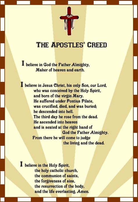 Apostle Creed Christian Prayer | Although not written by the apostles ...