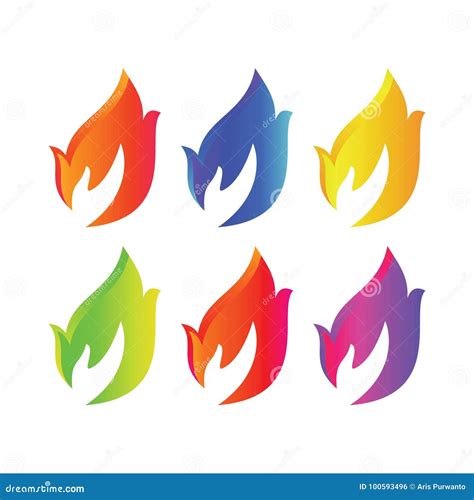 Holding Flame Logo Vector Illustration | CartoonDealer.com #31234350