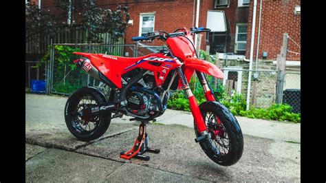 CRF450R 2022 Supermoto And Exhaust System Sound - YouTube