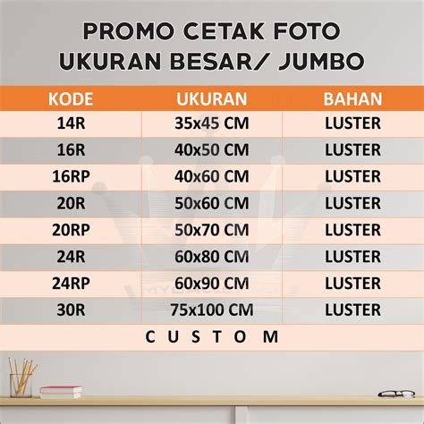 Jual Cetak Foto Ukuran Besar | 14R 16R 16RP 20R 20RP 24R 24RP 30R ...