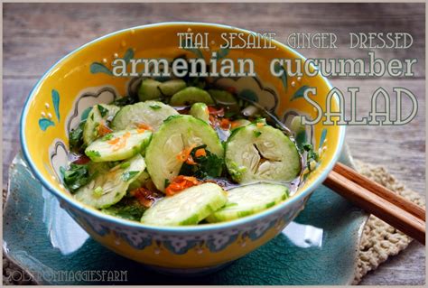 Notes from Maggie's Farm: armenian cucumber salad meatless monday