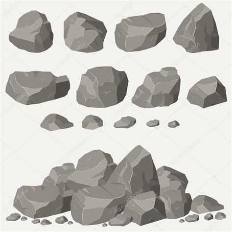 Rock stone set — Stock Vector © ambassador80 #105684086