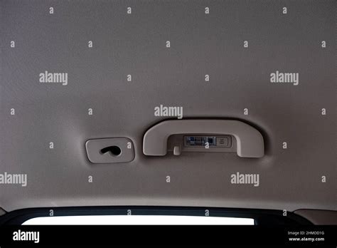 Beige luxury modern car. Modern car interior details Stock Photo - Alamy