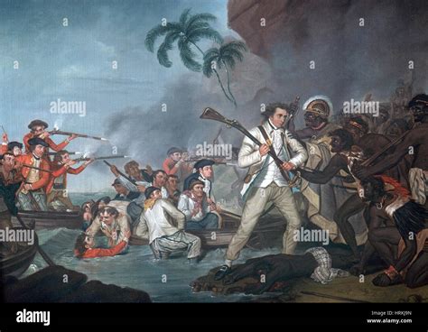 Death of Captain James Cook, 1779 Stock Photo, Royalty Free Image ...