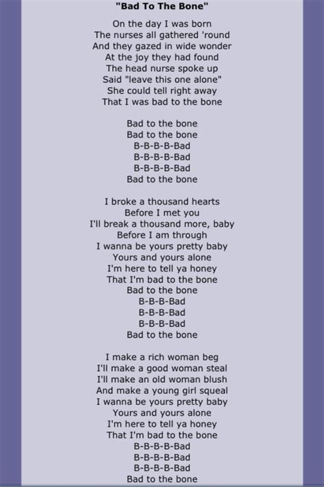 Bones Lyrics