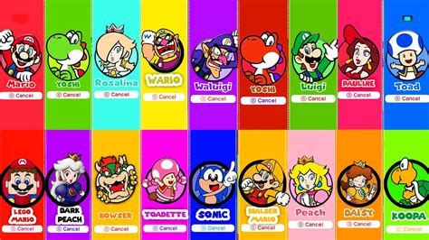 Super Mario 3D World - All 17 Characters! - YouTube