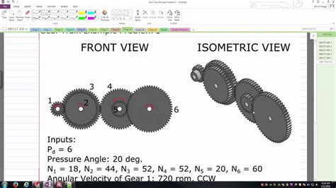 Gear Train Example Problem 1 - YouTube