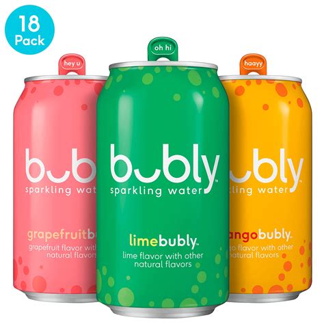 bubly Sparkling Water, Tropical Thrill Variety Pack, 12 Fluid Ounces ...