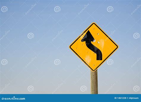 Winding road sign stock photo. Image of holes, road, curvy - 1461228