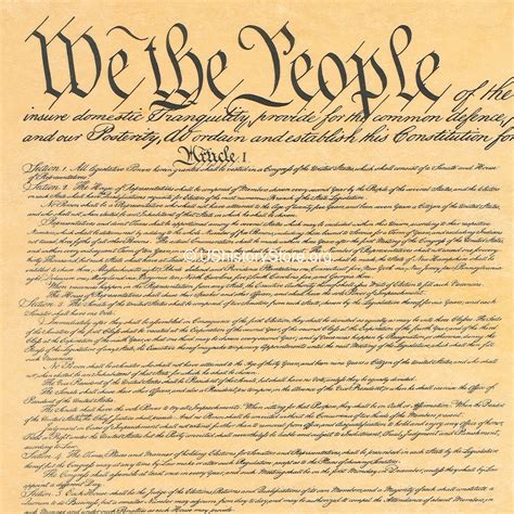 Constitution of the United States 1787 - Big 23" x 29" Parchment Poste ...