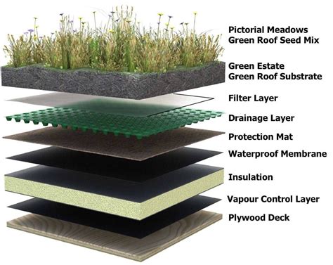 The basic construction elements of a meadow styled green roof | Green ...