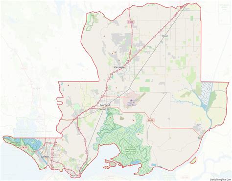 Map of Solano County, California - Thong Thai Real