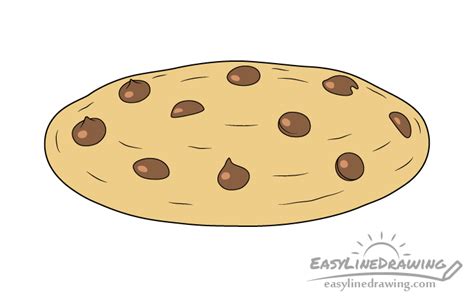 How to Draw a Cookie Step by Step - EasyLineDrawing