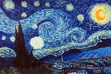 The starry night by Vincent Van Gogh is a wild and expressive piece of ...