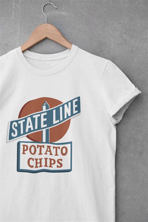 Vintage State Line Potato Chips Sign Shirt Western | Etsy