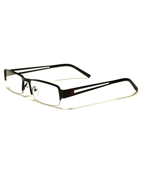 Men's Square Half Frame Reading Glasses - Black - CJ125C4LQW1