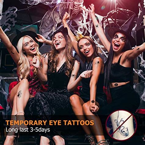 Niceauty Temporary Tattoos, Halloween Temporary Tattoos -11 Eye Fake ...