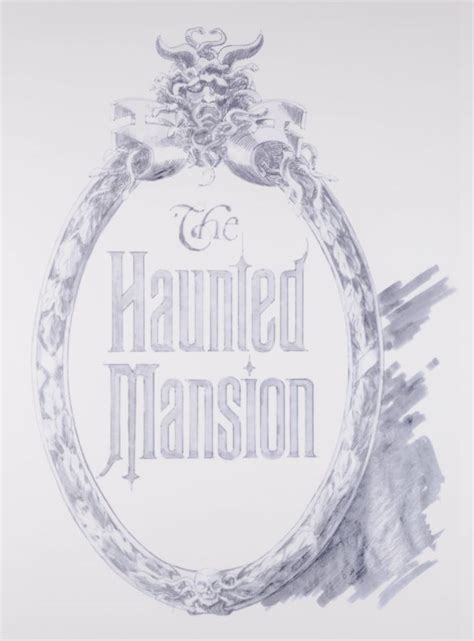 Haunted Mansion Plaque Concept Art Disneyland Print - ID ...