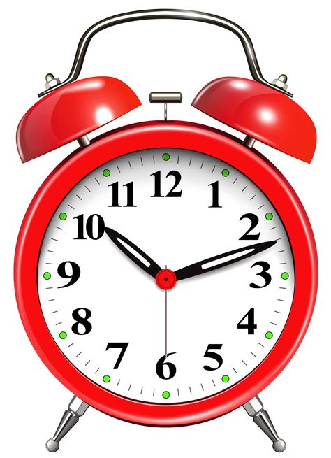 Alarm Clock Red PNG Clip Art - Best WEB Clipart