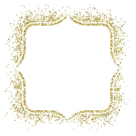 Picture frame Glitter Gold Clip art - Gold frame vector material png ...