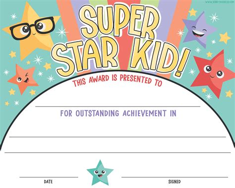 Printable Award Certificate for Kids – Dorky Doodles