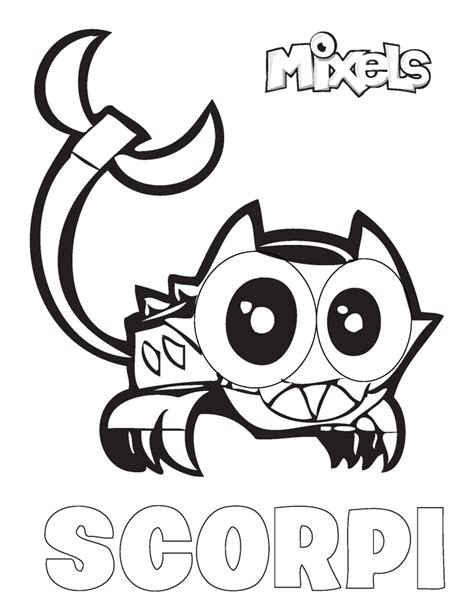 Mixels Coloring Page – Scorpi | Eric's Activity Pages