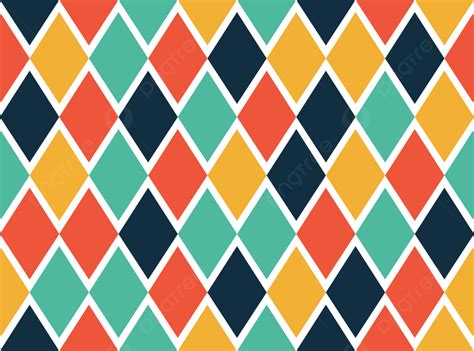 Seamless Pattern Of Colorful Geometric Shapes Vector Illustration ...