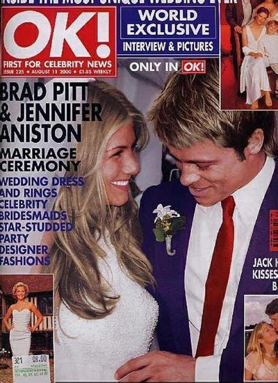 Jennifer Aniston & Brad Pitt married in July 2000 in Malibu, CA ...