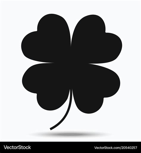 Four-leaf clover - a symbol of good luck Vector Image